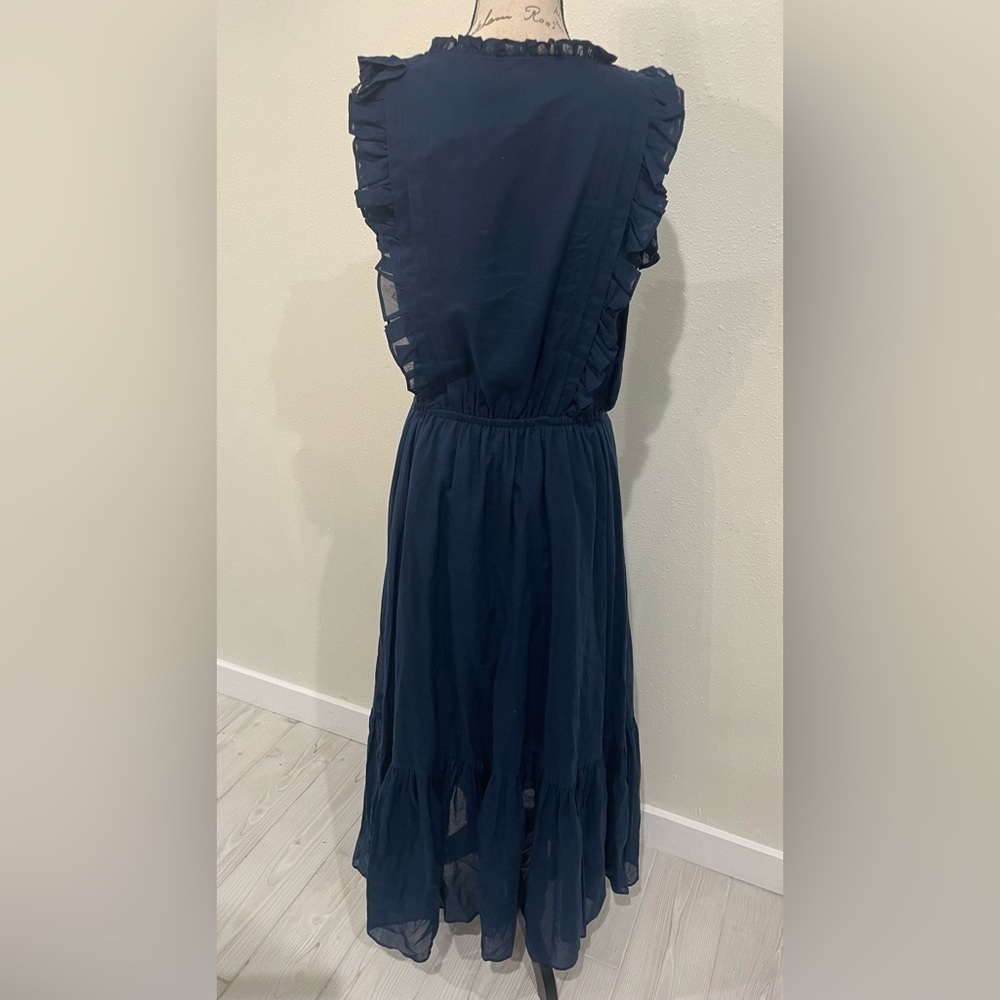 Ralph Lauren Blue Label Sleeveless Ruffled Maxi Dress 100% Cotton EUC - Picture 10 of 11